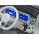 JOKO Elektrické Autíčko Mercedes Benz EQG 4x4, penové kolesá, kožené sedadlo, Prídavné LED svetlá, sivé