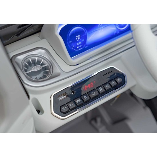 JOKO Elektrické Autíčko Mercedes Benz EQG 4x4, penové kolesá, kožené sedadlo, Prídavné LED svetlá, sivé