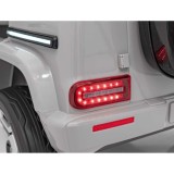 JOKO Elektrické Autíčko Mercedes Benz EQG 4x4, penové kolesá, kožené sedadlo, Prídavné LED svetlá, sivé