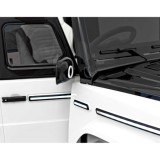 JOKO Elektrické Autíčko Mercedes Benz EQG 4x4, penové kolesá, kožené sedadlo, Prídavné LED svetlá, biele
