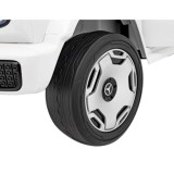 JOKO Elektrické Autíčko Mercedes Benz EQG 4x4, penové kolesá, kožené sedadlo, Prídavné LED svetlá, biele