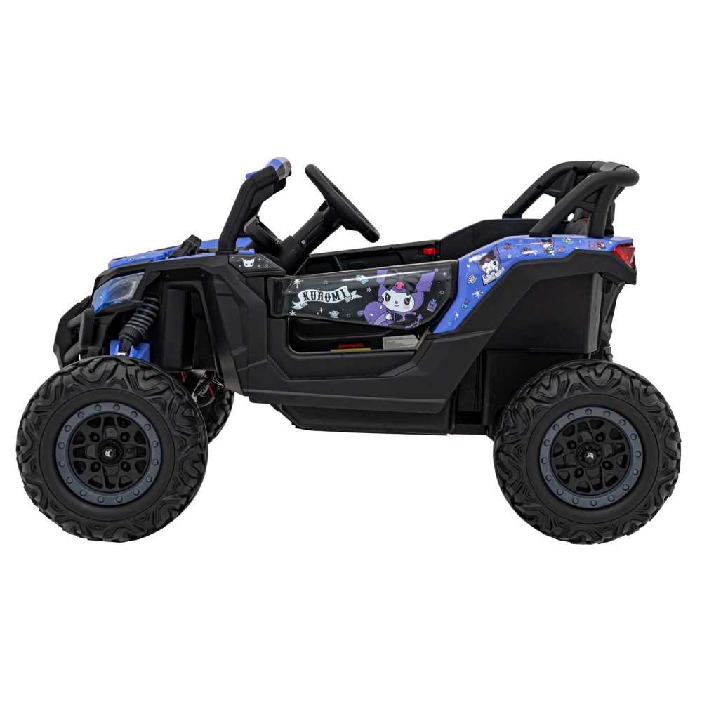 JOKO Elektrické autíčko Buggy ATV Defend 4x4 KUROMI License, penové kolesá, kožené sedadlo, fialové
