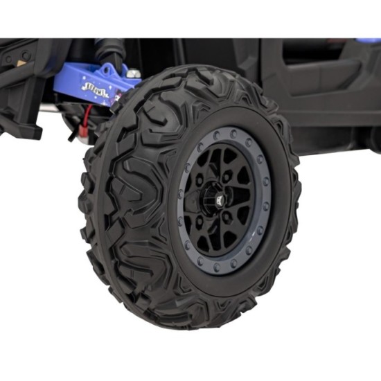 JOKO Elektrické autíčko Buggy ATV Defend 4x4 KUROMI License, penové kolesá, kožené sedadlo, fialové