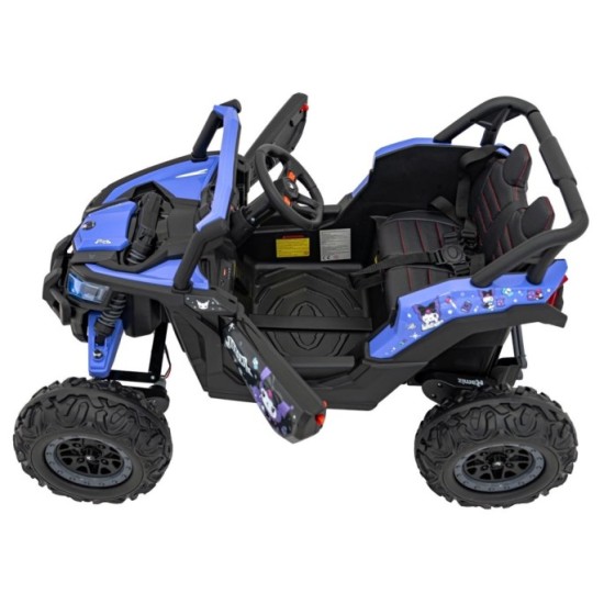 JOKO Elektrické autíčko Buggy ATV Defend 4x4 KUROMI License, penové kolesá, kožené sedadlo, fialové