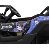 JOKO Elektrické autíčko Buggy ATV Defend 4x4 KUROMI License, penové kolesá, kožené sedadlo, fialové