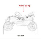 JOKO Elektrické autíčko Buggy ATV Defend 4x4 KUROMI License, penové kolesá, kožené sedadlo, fialové