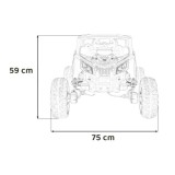 JOKO Elektrické autíčko Buggy ATV Defend 4x4 KUROMI License, penové kolesá, kožené sedadlo, fialové