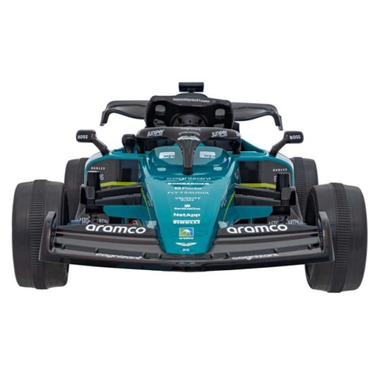 JOKO Elektrické Autíčko Formula 1 Aston Martin Cognizant Aramco 4x4, 24V, Penové kolesá, kožené sedadlo, zelená