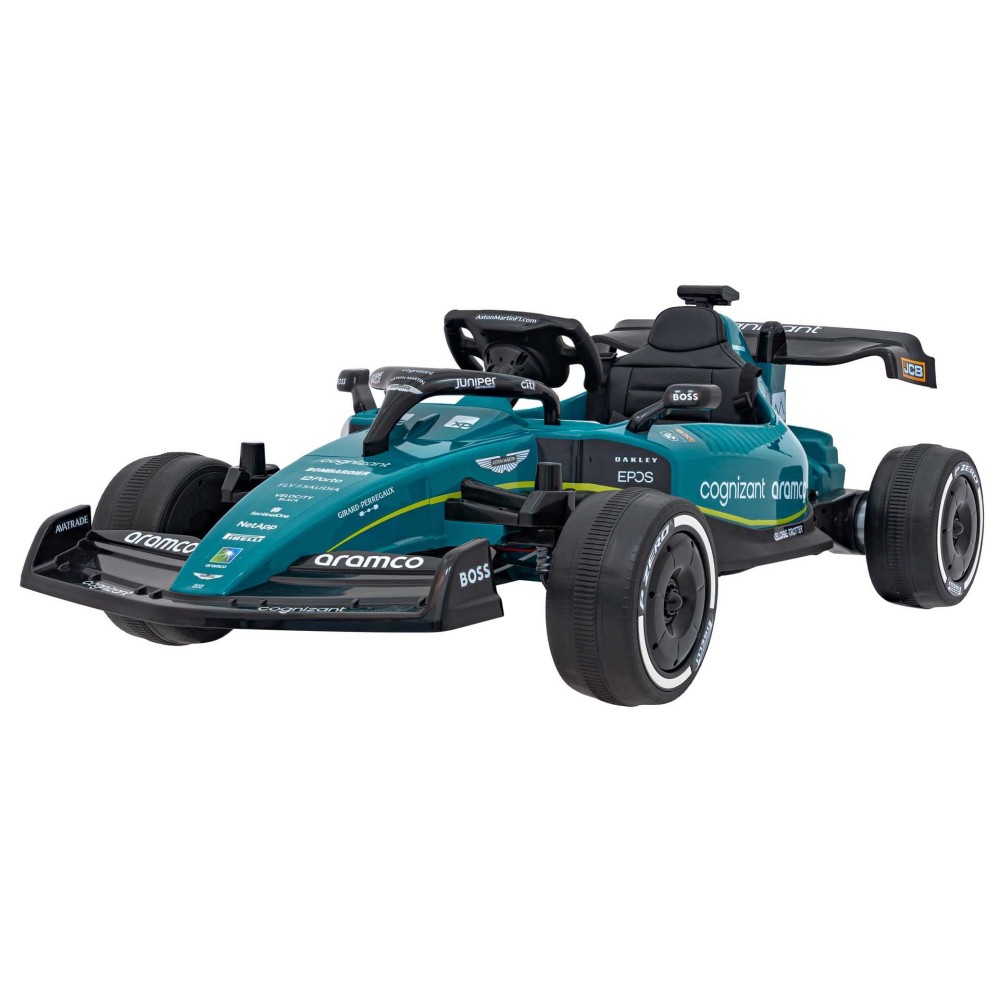 JOKO Elektrické Autíčko Formula 1 Aston Martin Cognizant Aramco 4x4, 24V, Penové kolesá, kožené sedadlo, zelená
