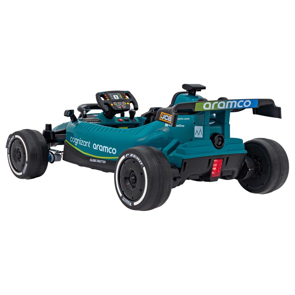 JOKO Elektrické Autíčko Formula 1 Aston Martin Cognizant Aramco 4x4, 24V, Penové kolesá, kožené sedadlo, zelená