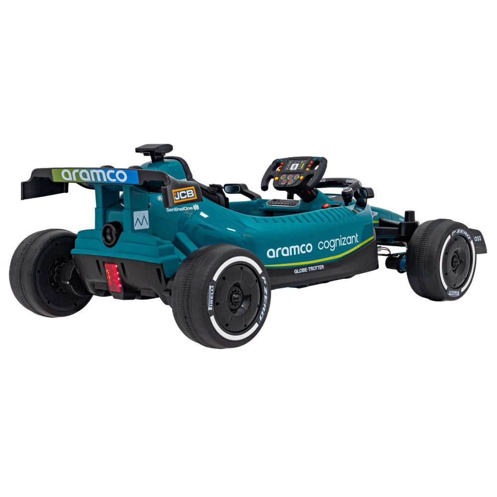 JOKO Elektrické Autíčko Formula 1 Aston Martin Cognizant Aramco 4x4, 24V, Penové kolesá, kožené sedadlo, zelená
