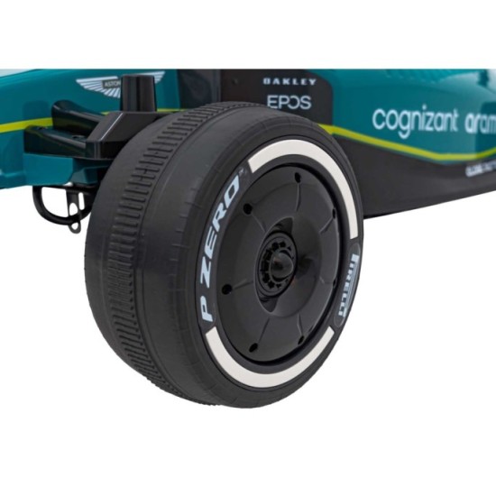JOKO Elektrické Autíčko Formula 1 Aston Martin Cognizant Aramco 4x4, 24V, Penové kolesá, kožené sedadlo, zelená
