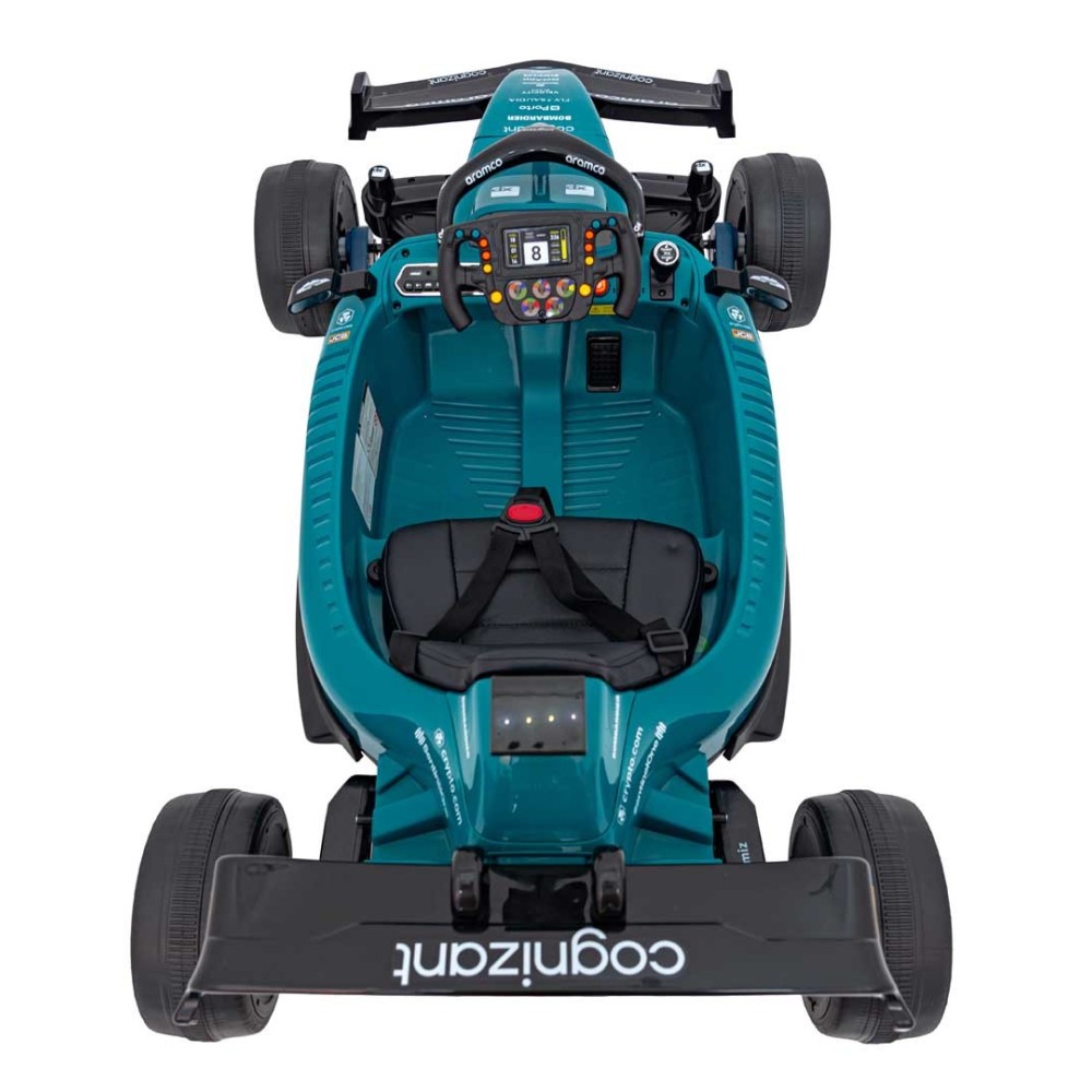 JOKO Elektrické Autíčko Formula 1 Aston Martin Cognizant Aramco 4x4, 24V, Penové kolesá, kožené sedadlo, zelená