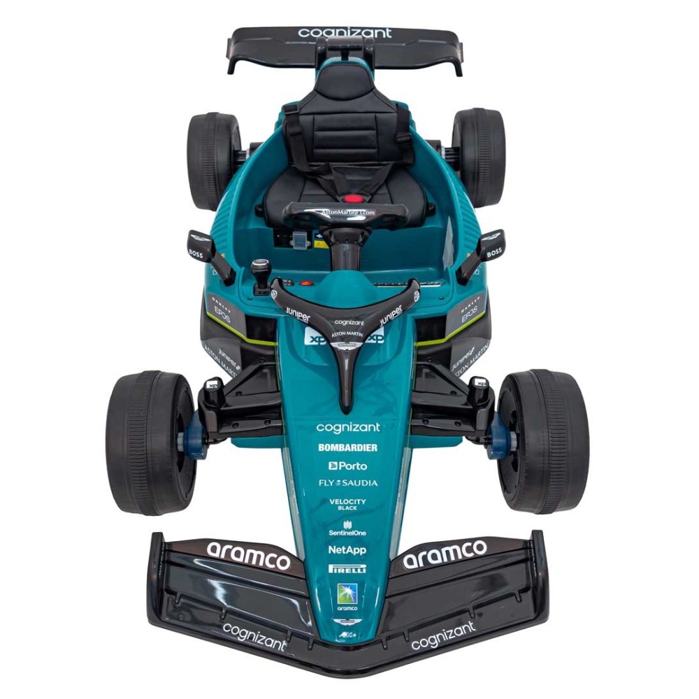 JOKO Elektrické Autíčko Formula 1 Aston Martin Cognizant Aramco 4x4, 24V, Penové kolesá, kožené sedadlo, zelená