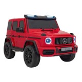 JOKO Elektrické autíčko Mercedes Benz G63 AMG XXL 4x200W 24V, penové kolesá, DVOJMIESTNE kožené sedadlo, Nosnosť 80kg, červené