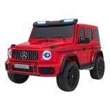 JOKO Elektrické autíčko Mercedes Benz G63 AMG XXL 4x200W 24V, penové kolesá, DVOJMIESTNE kožené sedadlo, Nosnosť 80kg, červené
