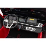 JOKO Elektrické autíčko Mercedes Benz G63 AMG XXL 4x200W 24V, penové kolesá, DVOJMIESTNE kožené sedadlo, Nosnosť 80kg, červené