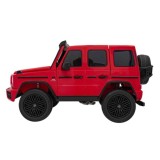 JOKO Elektrické autíčko Mercedes Benz G63 AMG XXL 4x200W 24V, penové kolesá, DVOJMIESTNE kožené sedadlo, Nosnosť 80kg, červené