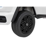 JOKO Elektrické autíčko Mercedes Benz G63 AMG XXL 4x200W 24V, penové kolesá, DVOJMIESTNE kožené sedadlo, Nosnosť 80kg, biele