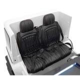 JOKO Elektrické autíčko Mercedes Benz G63 AMG XXL 4x200W 24V, penové kolesá, DVOJMIESTNE kožené sedadlo, Nosnosť 80kg, biele