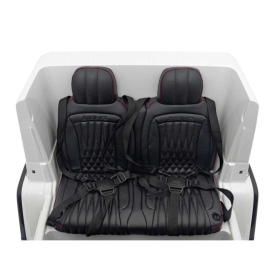 JOKO Elektrické autíčko Mercedes Benz G63 AMG XXL 4x200W 24V, penové kolesá, DVOJMIESTNE kožené sedadlo, Nosnosť 80kg, biele