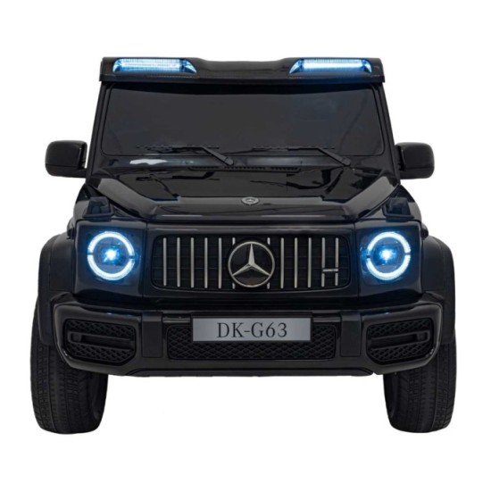 JOKO Elektrické autíčko Mercedes Benz G63 AMG XXL 4x200W 24V, penové kolesá, DVOJMIESTNE kožené sedadlo, Nosnosť 80kg, čierne