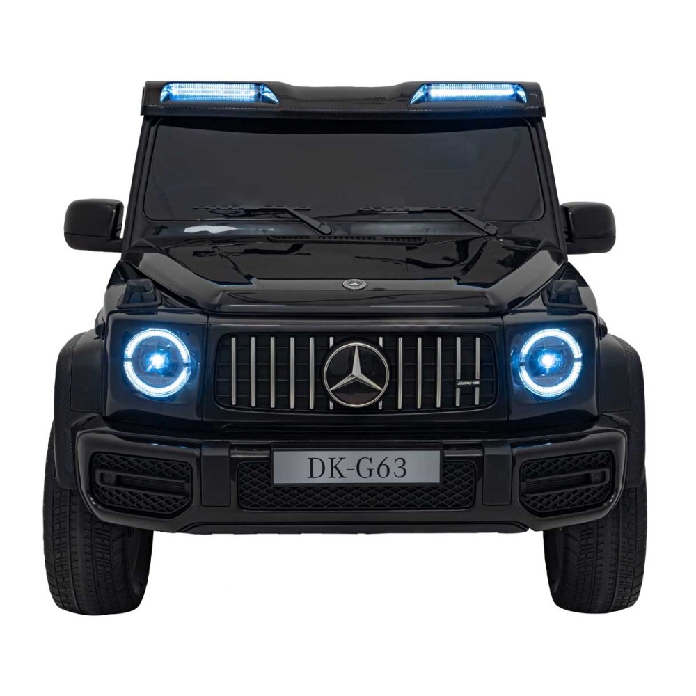 JOKO Elektrické autíčko Mercedes Benz G63 AMG XXL 4x200W 24V, penové kolesá, DVOJMIESTNE kožené sedadlo, Nosnosť 80kg, čierne