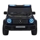 JOKO Elektrické autíčko Mercedes Benz G63 AMG XXL 4x200W 24V, penové kolesá, DVOJMIESTNE kožené sedadlo, Nosnosť 80kg, čierne