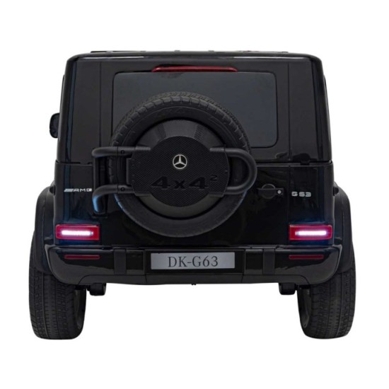 JOKO Elektrické autíčko Mercedes Benz G63 AMG XXL 4x200W 24V, penové kolesá, DVOJMIESTNE kožené sedadlo, Nosnosť 80kg, čierne
