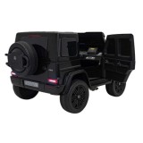JOKO Elektrické autíčko Mercedes Benz G63 AMG XXL 4x200W 24V, penové kolesá, DVOJMIESTNE kožené sedadlo, Nosnosť 80kg, čierne