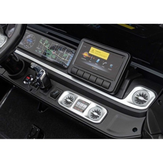 JOKO Elektrické autíčko Mercedes Benz G63 AMG XXL 4x200W 24V, penové kolesá, DVOJMIESTNE kožené sedadlo, Nosnosť 80kg, čierne