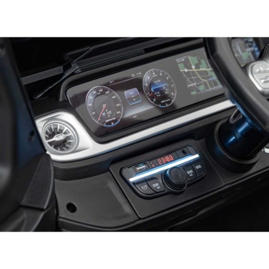 JOKO Elektrické autíčko Mercedes Benz G63 AMG XXL 4x200W 24V, penové kolesá, DVOJMIESTNE kožené sedadlo, Nosnosť 80kg, čierne