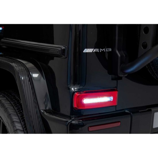 JOKO Elektrické autíčko Mercedes Benz G63 AMG XXL 4x200W 24V, penové kolesá, DVOJMIESTNE kožené sedadlo, Nosnosť 80kg, čierne