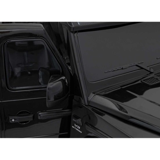 JOKO Elektrické autíčko Mercedes Benz G63 AMG XXL 4x200W 24V, penové kolesá, DVOJMIESTNE kožené sedadlo, Nosnosť 80kg, čierne