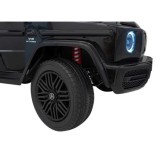JOKO Elektrické autíčko Mercedes Benz G63 AMG XXL 4x200W 24V, penové kolesá, DVOJMIESTNE kožené sedadlo, Nosnosť 80kg, čierne