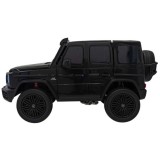 JOKO Elektrické autíčko Mercedes Benz G63 AMG XXL 4x200W 24V, penové kolesá, DVOJMIESTNE kožené sedadlo, Nosnosť 80kg, čierne