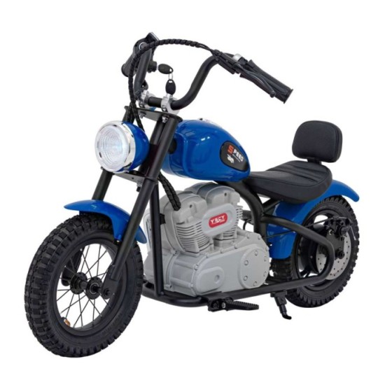 JOKO Elektrická Motorka SPEED Power 24V 250W, Bezkomutátorový Motor, rýchlosť 15,5 km/h, nosnosť 80kg, nafukovacie kolesá, modrá