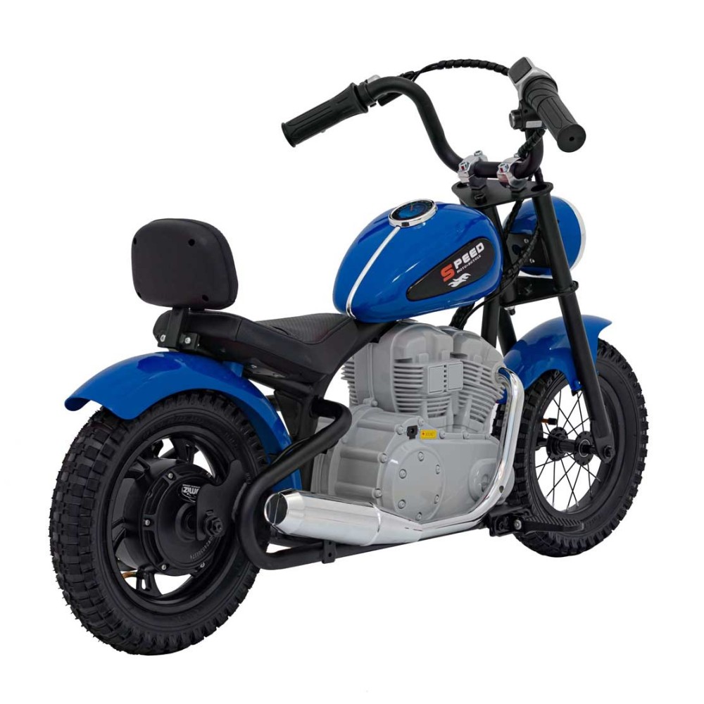 JOKO Elektrická Motorka SPEED Power 24V 250W, Bezkomutátorový Motor, rýchlosť 15,5 km/h, nosnosť 80kg, nafukovacie kolesá, modrá