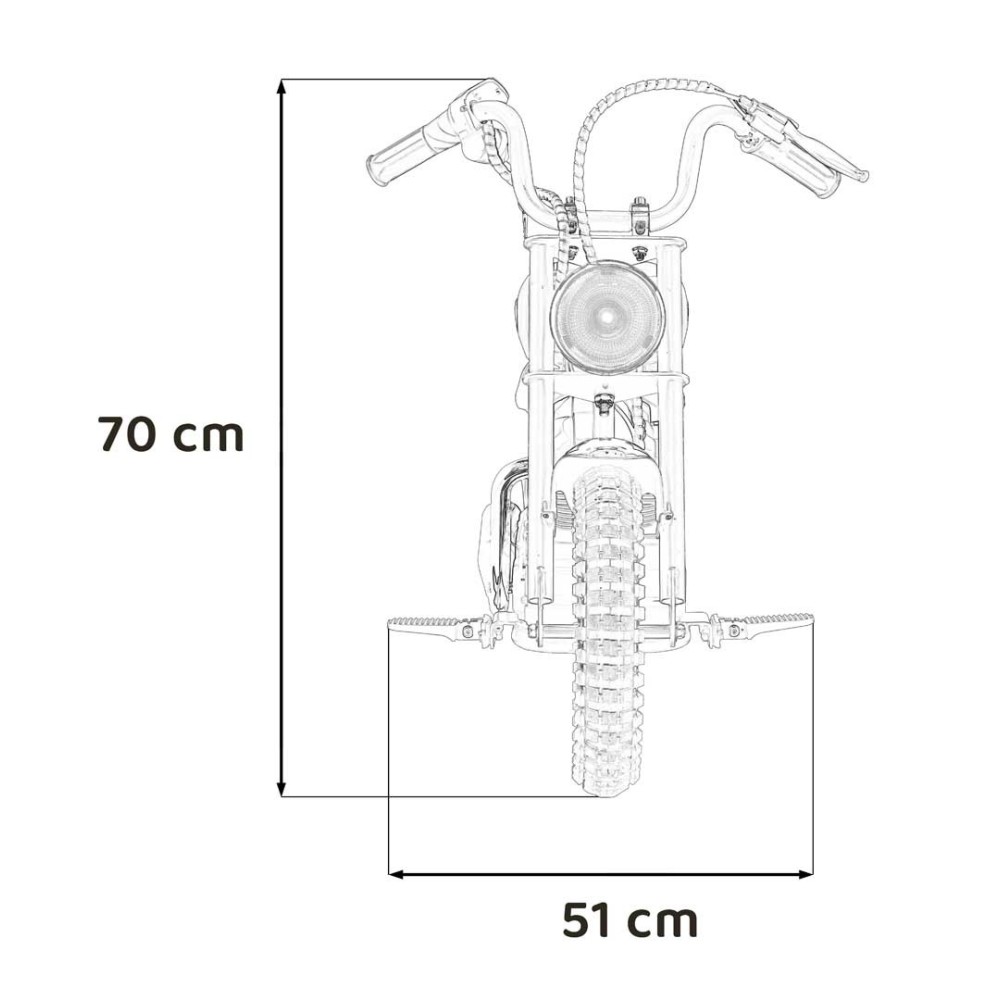 JOKO Elektrická Motorka SPEED Power 24V 250W, Bezkomutátorový Motor, rýchlosť 15,5 km/h, nosnosť 80kg, nafukovacie kolesá, modrá