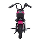 JOKO Elektrická Motorka SPEED Power 24V 250W, Bezkomutátorový Motor, rýchlosť 15,5 km/h, nosnosť 80kg, nafukovacie kolesá, ružov