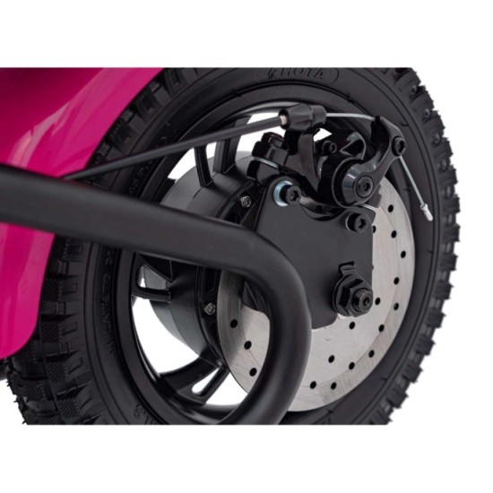 JOKO Elektrická Motorka SPEED Power 24V 250W, Bezkomutátorový Motor, rýchlosť 15,5 km/h, nosnosť 80kg, nafukovacie kolesá, ružov