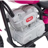 JOKO Elektrická Motorka SPEED Power 24V 250W, Bezkomutátorový Motor, rýchlosť 15,5 km/h, nosnosť 80kg, nafukovacie kolesá, ružov