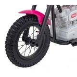 JOKO Elektrická Motorka SPEED Power 24V 250W, Bezkomutátorový Motor, rýchlosť 15,5 km/h, nosnosť 80kg, nafukovacie kolesá, ružov