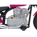 JOKO Elektrická Motorka SPEED Power 24V 250W, Bezkomutátorový Motor, rýchlosť 15,5 km/h, nosnosť 80kg, nafukovacie kolesá, ružov