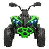 JOKO Elektrická Štvorkolka Maverick ATV 2x200W 24V, kožené sedadlo, penové kolesá, FM rádio, zelená