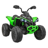 JOKO Elektrická Štvorkolka Maverick ATV 2x200W 24V, kožené sedadlo, penové kolesá, FM rádio, zelená