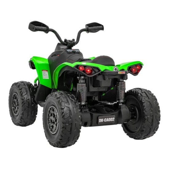 JOKO Elektrická Štvorkolka Maverick ATV 2x200W 24V, kožené sedadlo, penové kolesá, FM rádio, zelená