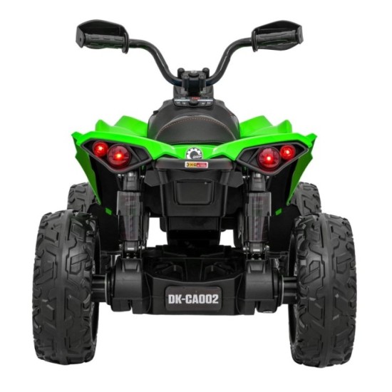 JOKO Elektrická Štvorkolka Maverick ATV 2x200W 24V, kožené sedadlo, penové kolesá, FM rádio, zelená