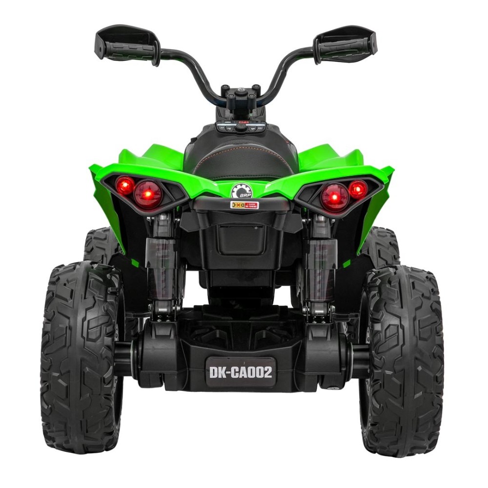 JOKO Elektrická Štvorkolka Maverick ATV 2x200W 24V, kožené sedadlo, penové kolesá, FM rádio, zelená