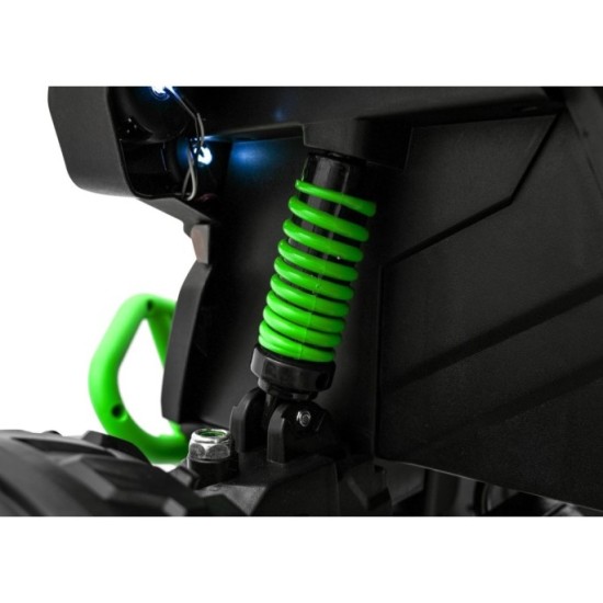 JOKO Elektrická Štvorkolka Maverick ATV 2x200W 24V, kožené sedadlo, penové kolesá, FM rádio, zelená